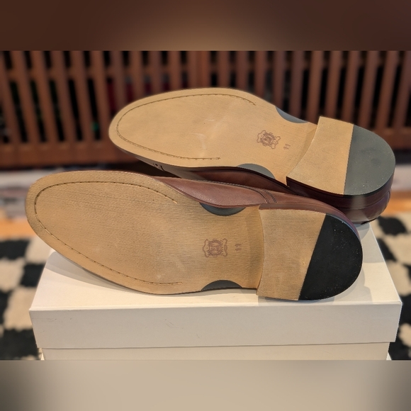 Joseph Abboud Glenn Slip on Monk Men's Strap 11D Chestnut NWB - Picture 7 of 7